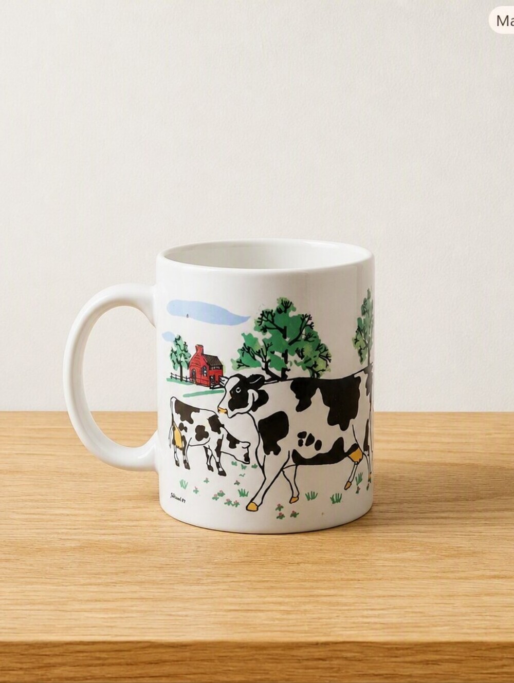Vintage Cow Mug – Farmhouse Kitchenware, Country Cottage Style
